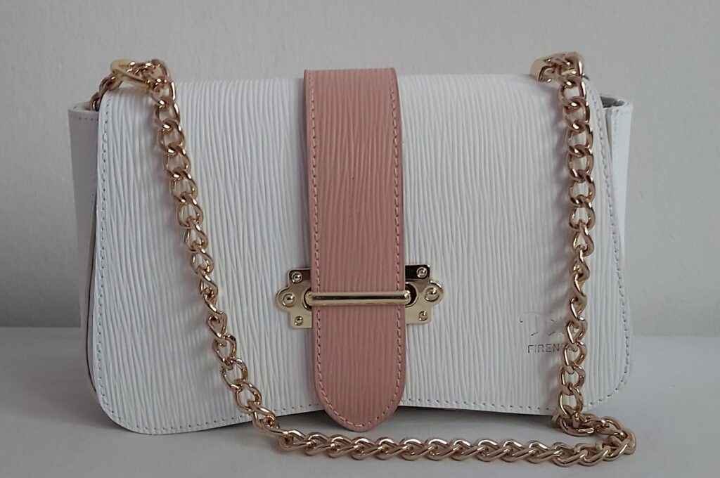 Sac cuir de veau véritable TORO blanc