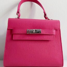 Sac à main cuir poignée chic intemporel Rose
