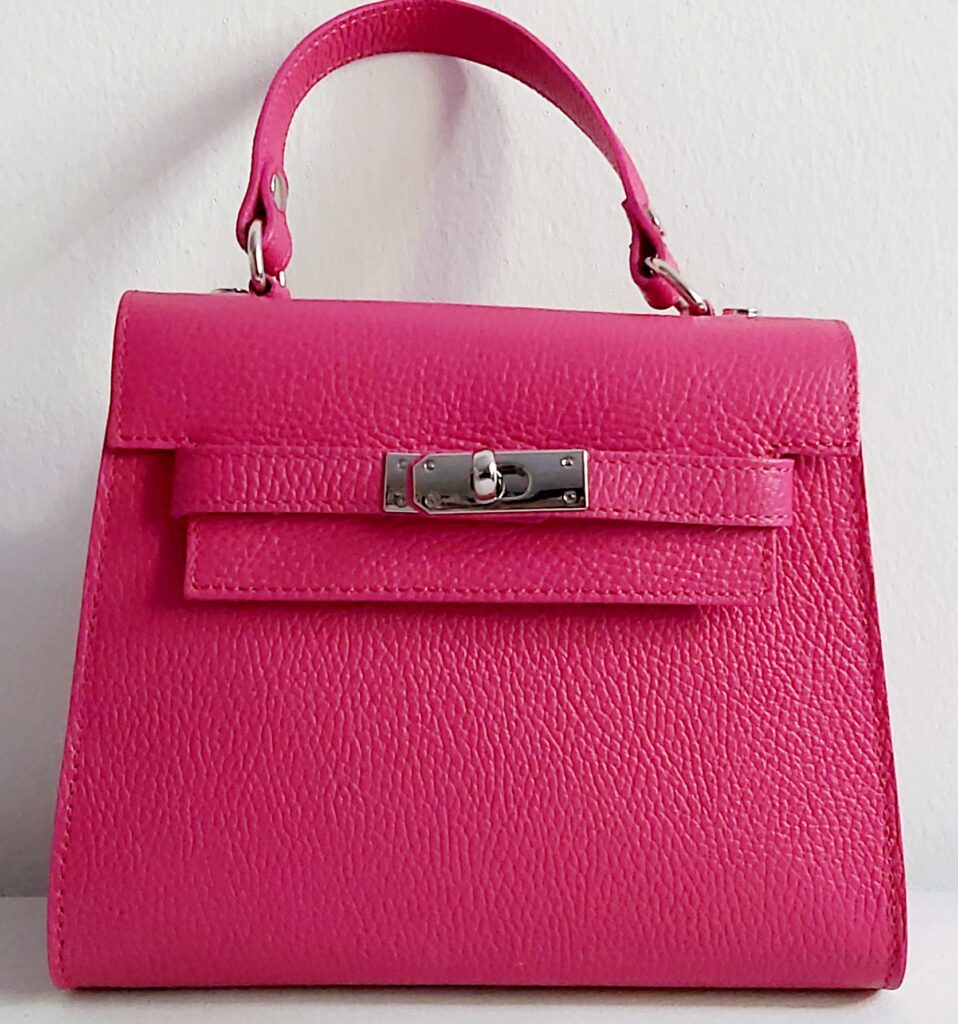 Sac à main cuir poignée chic intemporel Rose