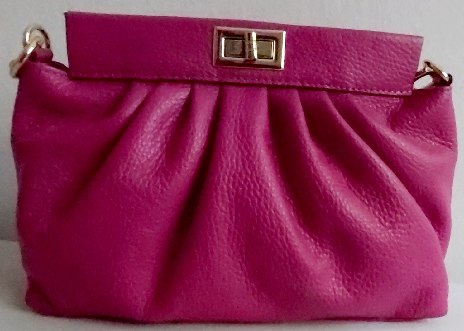 Sac LUTY en cuir véritable vachette (Rose) – Image 2