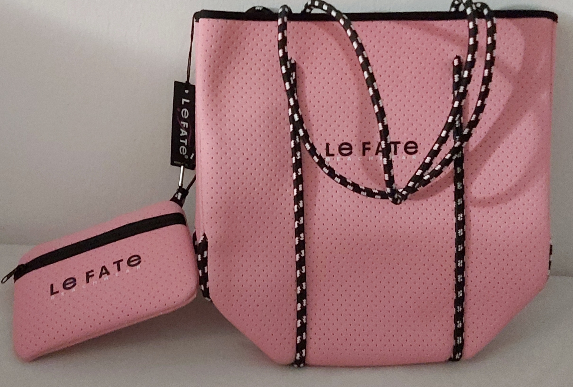 Sac cabas LEFATE en néoprène haute qualité (Rose clair) – Image 6