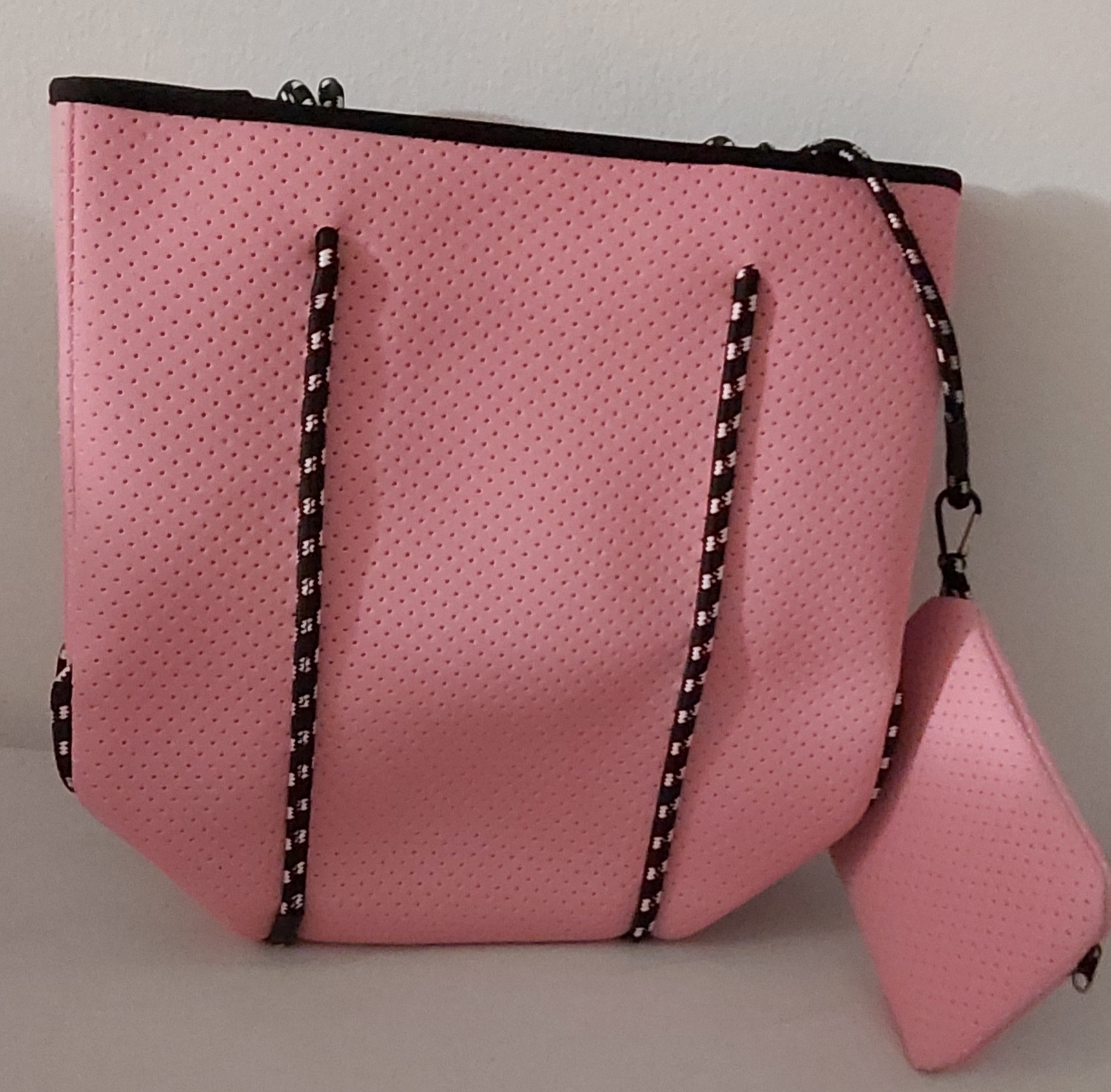 Sac cabas LEFATE en néoprène haute qualité (Rose clair) – Image 7