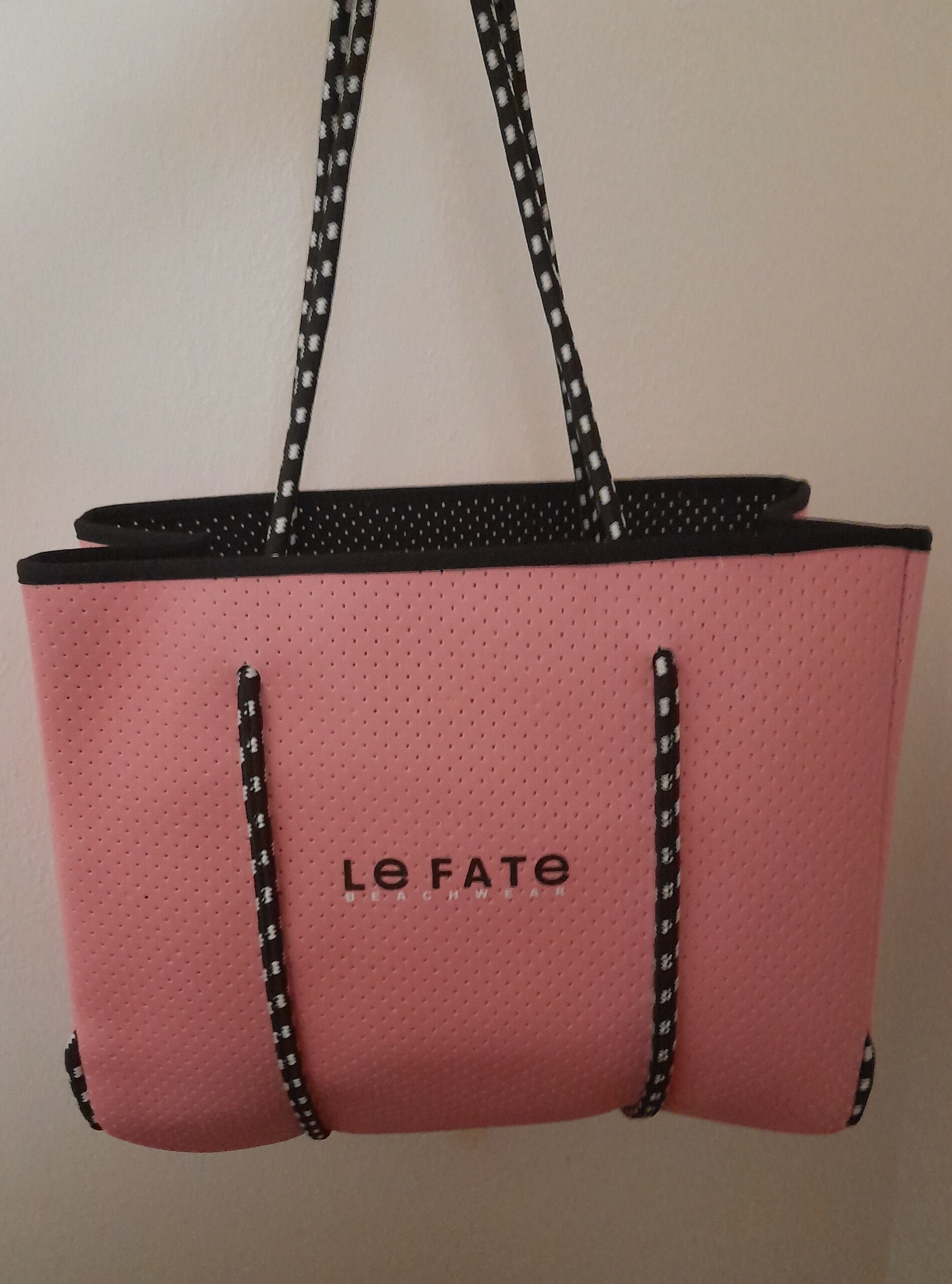 Sac cabas LEFATE en néoprène haute qualité (Rose clair) – Image 9