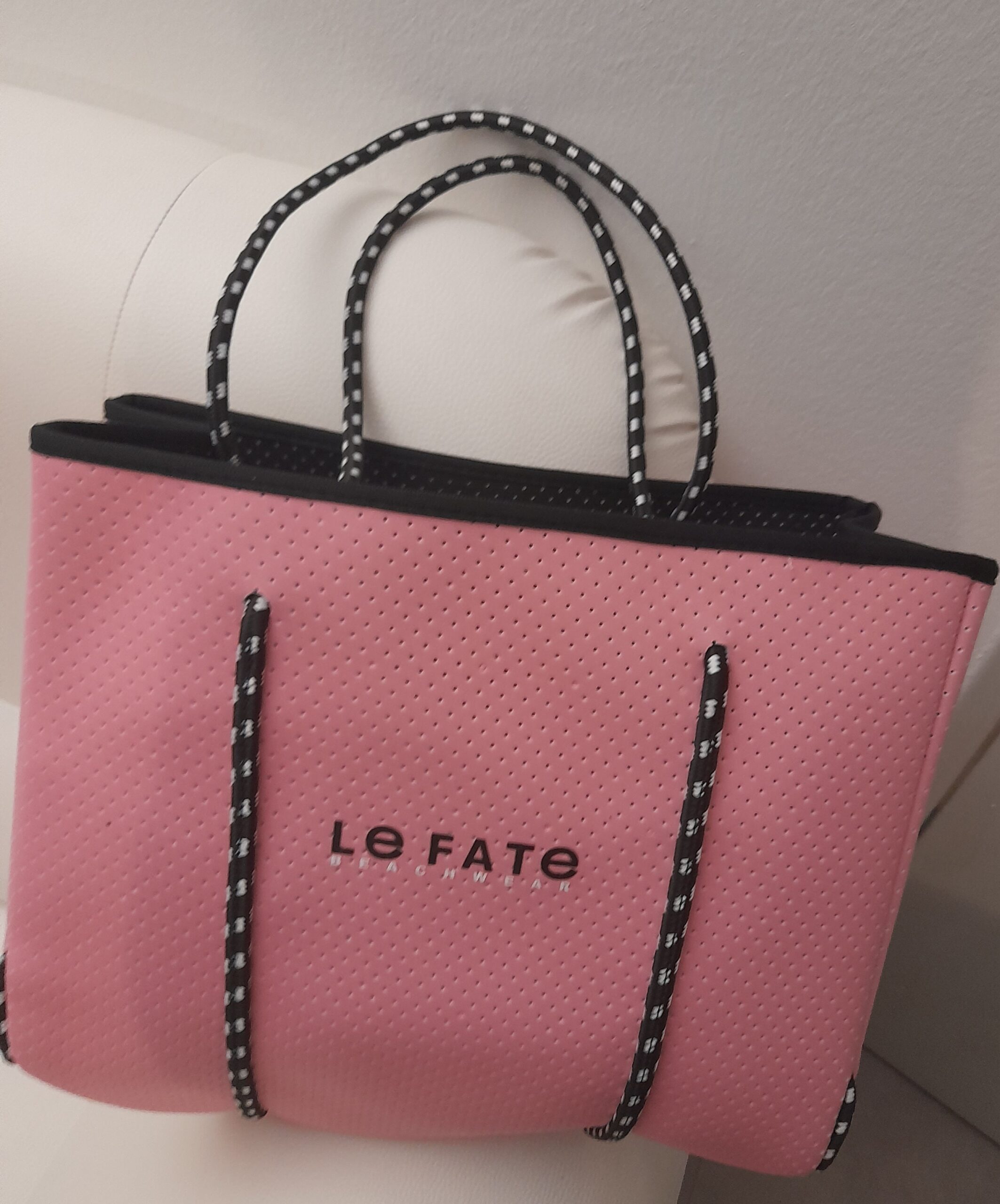 Sac cabas LEFATE en néoprène haute qualité (Rose clair) – Image 14