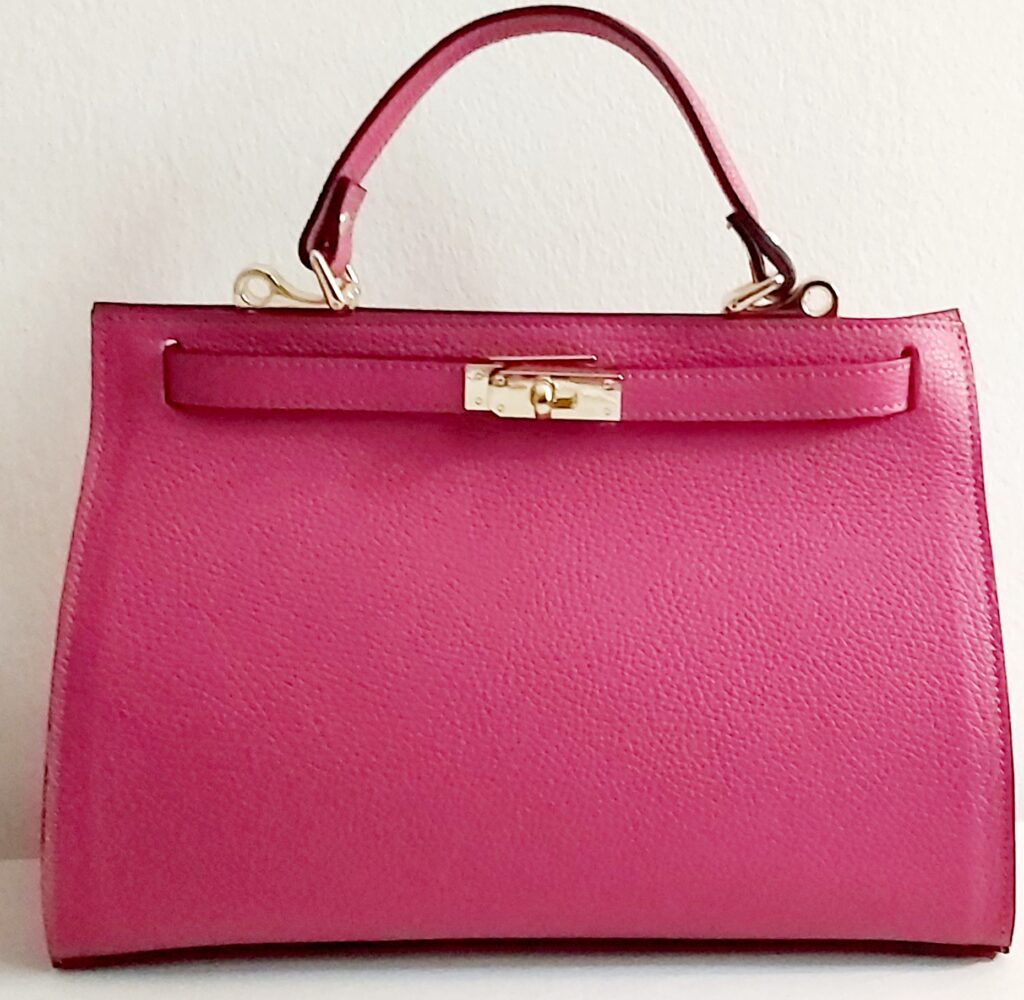 Sac à main cuir poignée chic intemporel Rose