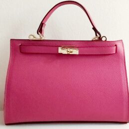 Sac à main cuir poignée chic intemporel Rose