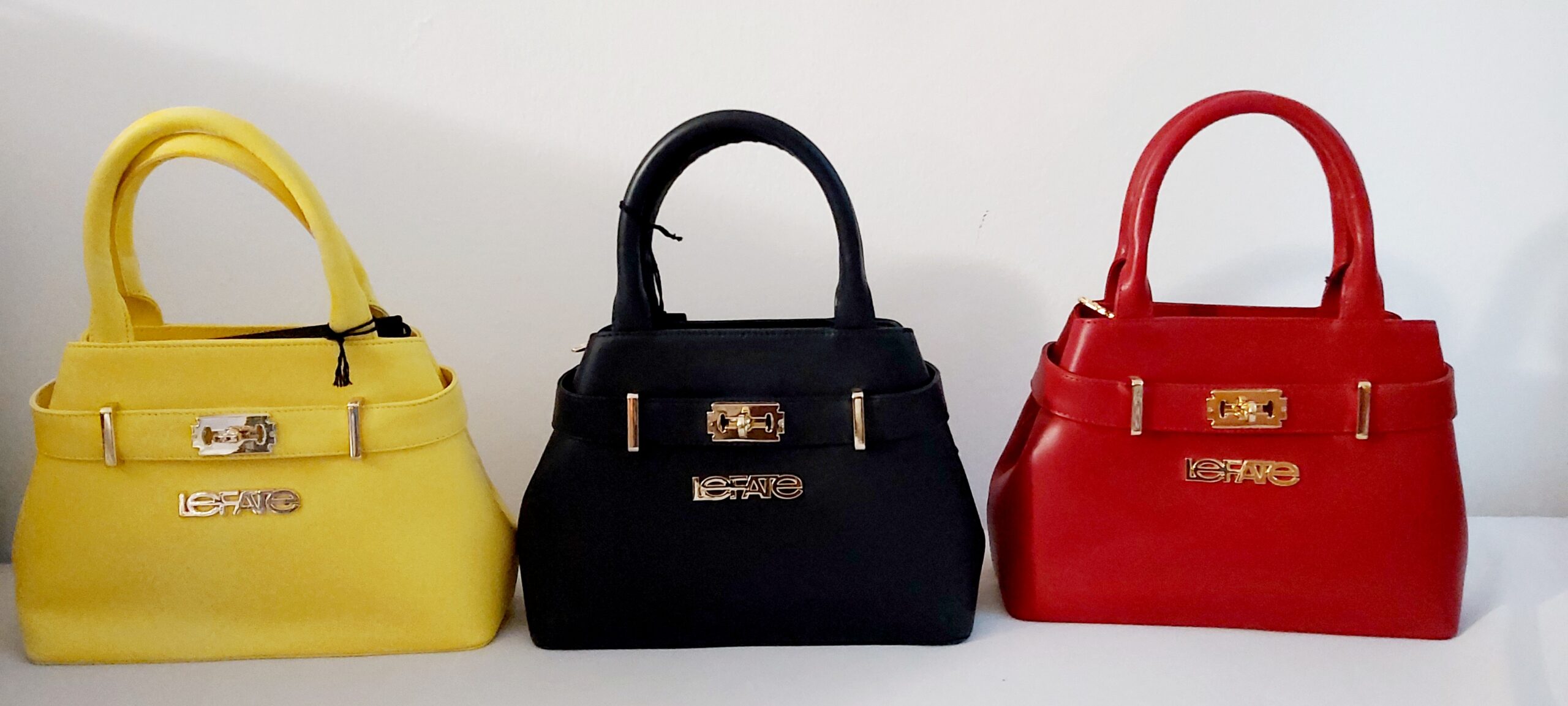 LEFATE – Mini sac à main en cuir finement égrainé (Noir) – Image 3