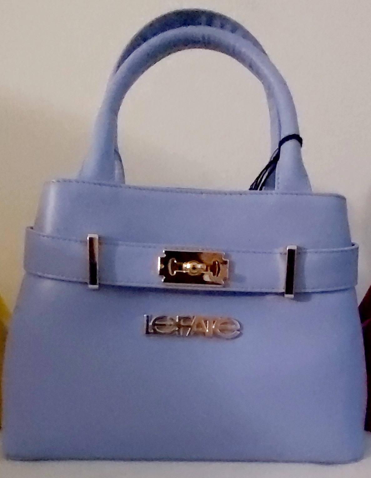 LEFATE – Mini sac à main en cuir finement égrainé (Lavande)