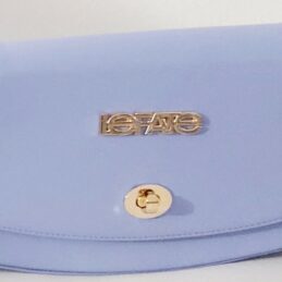 LEFATE – Sac à main cuir chic finement égrainé (Lavande)