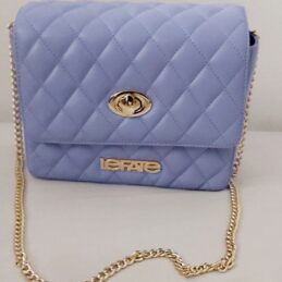 LEFATE – Sac cuir chic finement égrainé (Lavande)