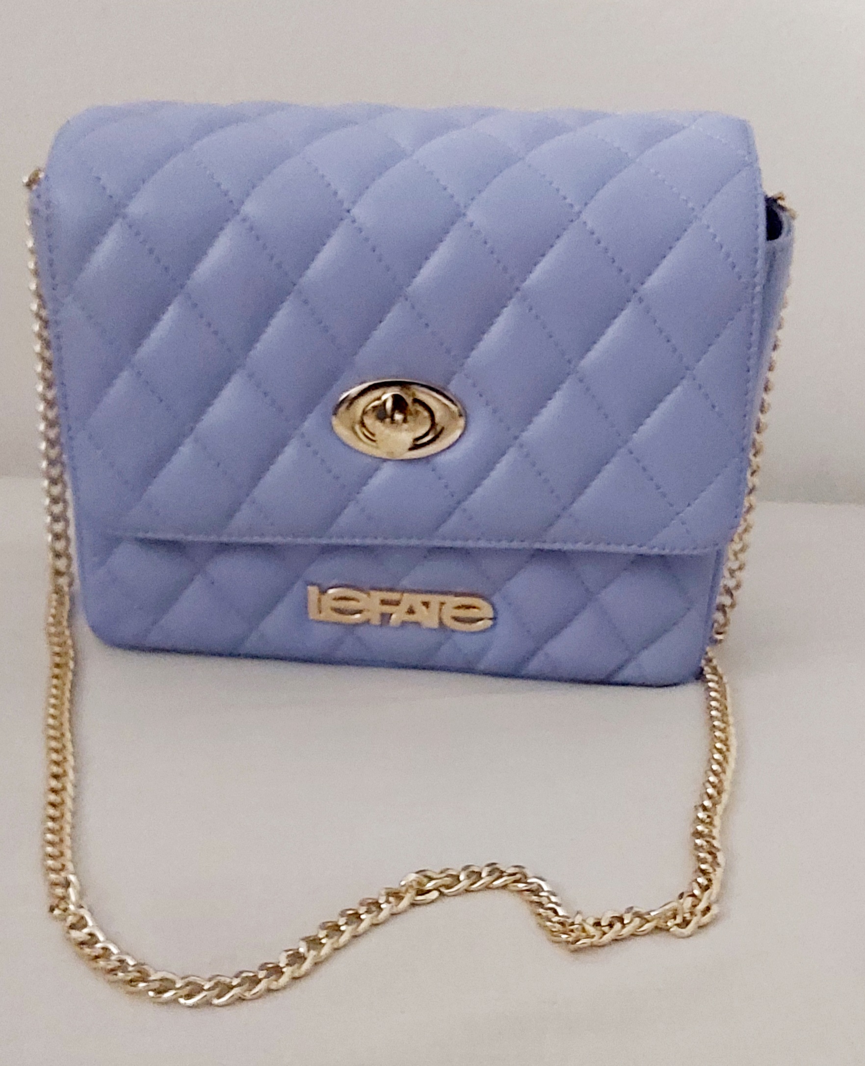 LEFATE – Sac cuir chic finement égrainé (Lavande)