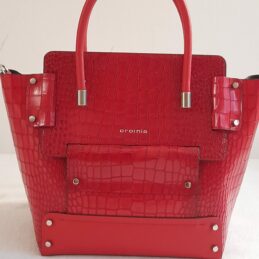 CROMIA - Sac à main Cabas UNICA en cuir style croco