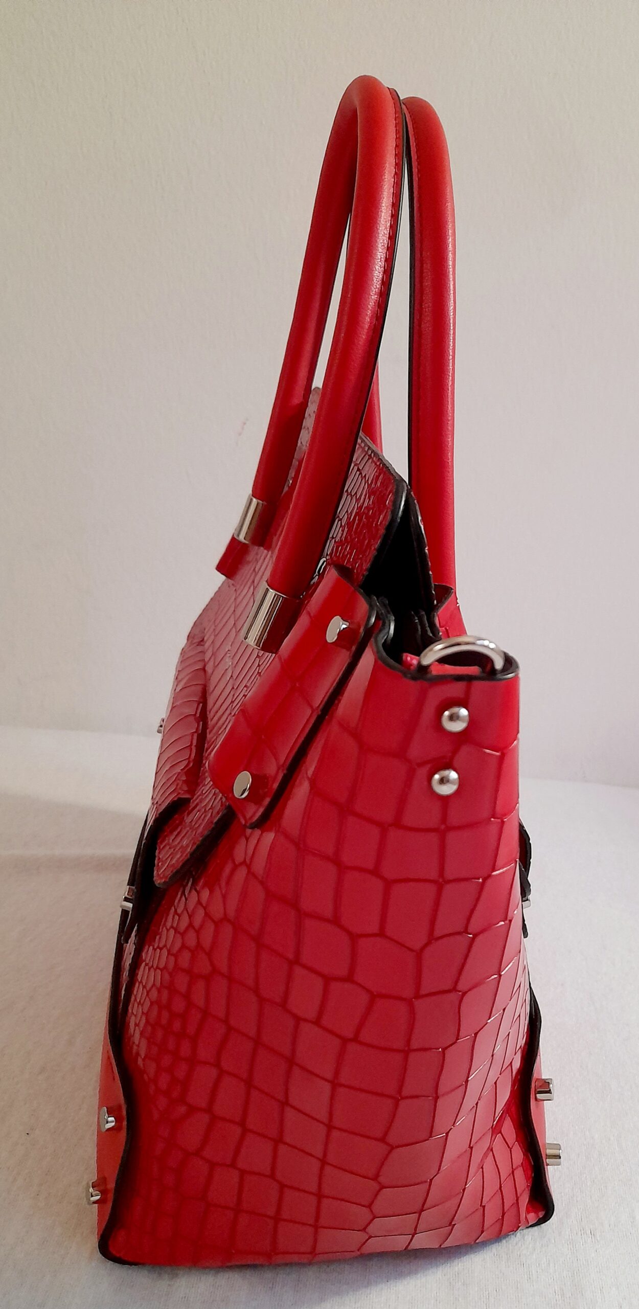 CROMIA - Sac à main Cabas UNICA en cuir style croco – Image 4