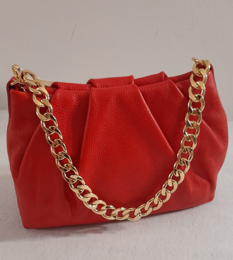 Sac à main SAMA anse chaîne et bandoulière en cuir