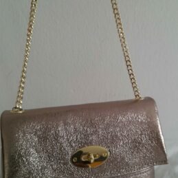 Pochette HELLO en cuir cuivré