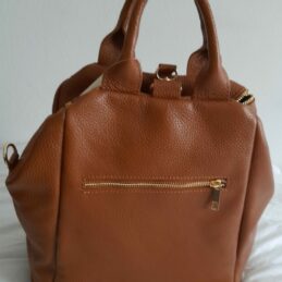 Sac à main élégant EMA en cuir grainé /Convertible en sac à Dos avec 3 Poches