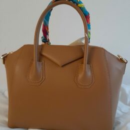 Sac à main OB en cuir poignée foulard