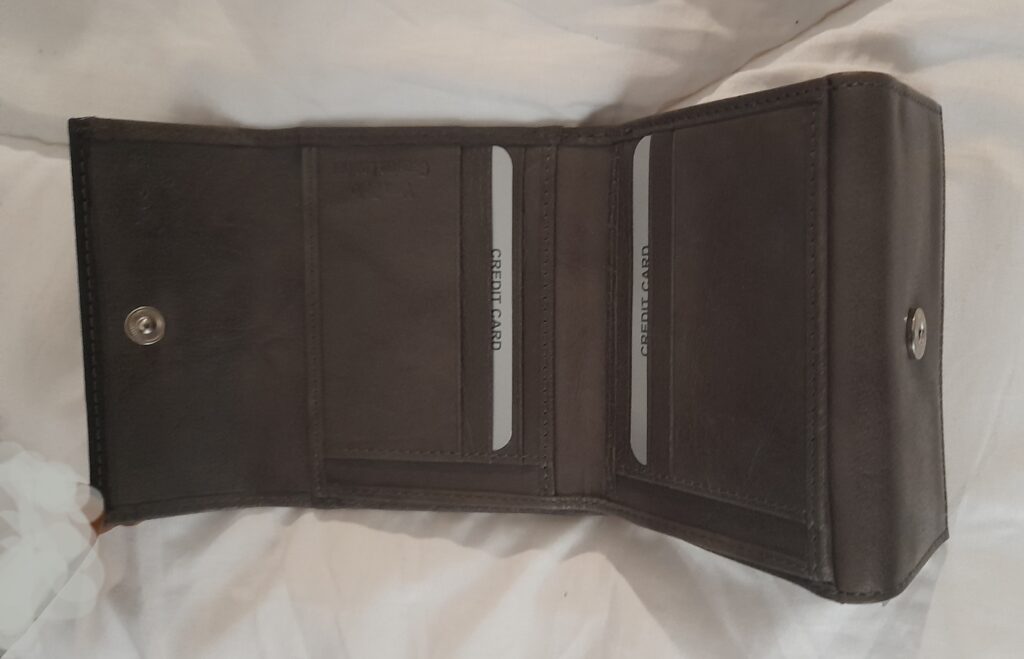 Portefeuille Compact TAC en cuir véritable