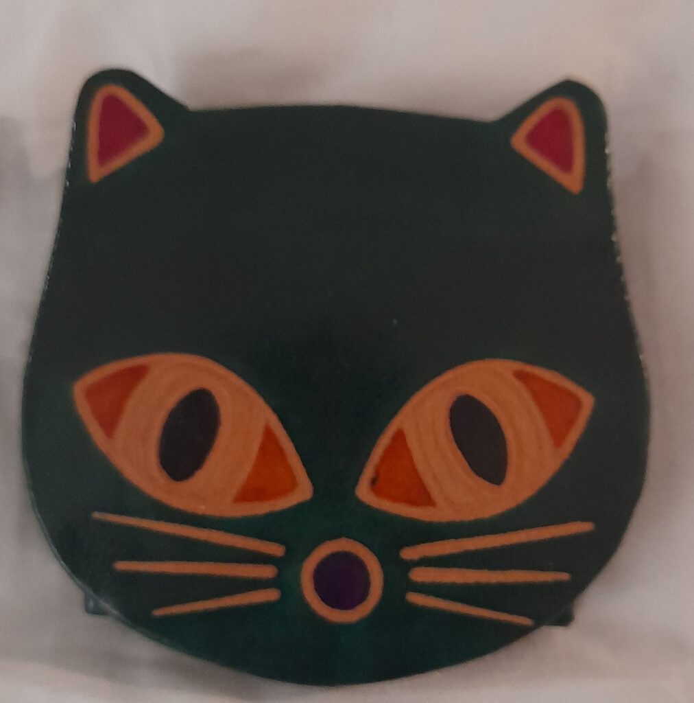 Porte-monnaie Compact CAT en cuir rigide