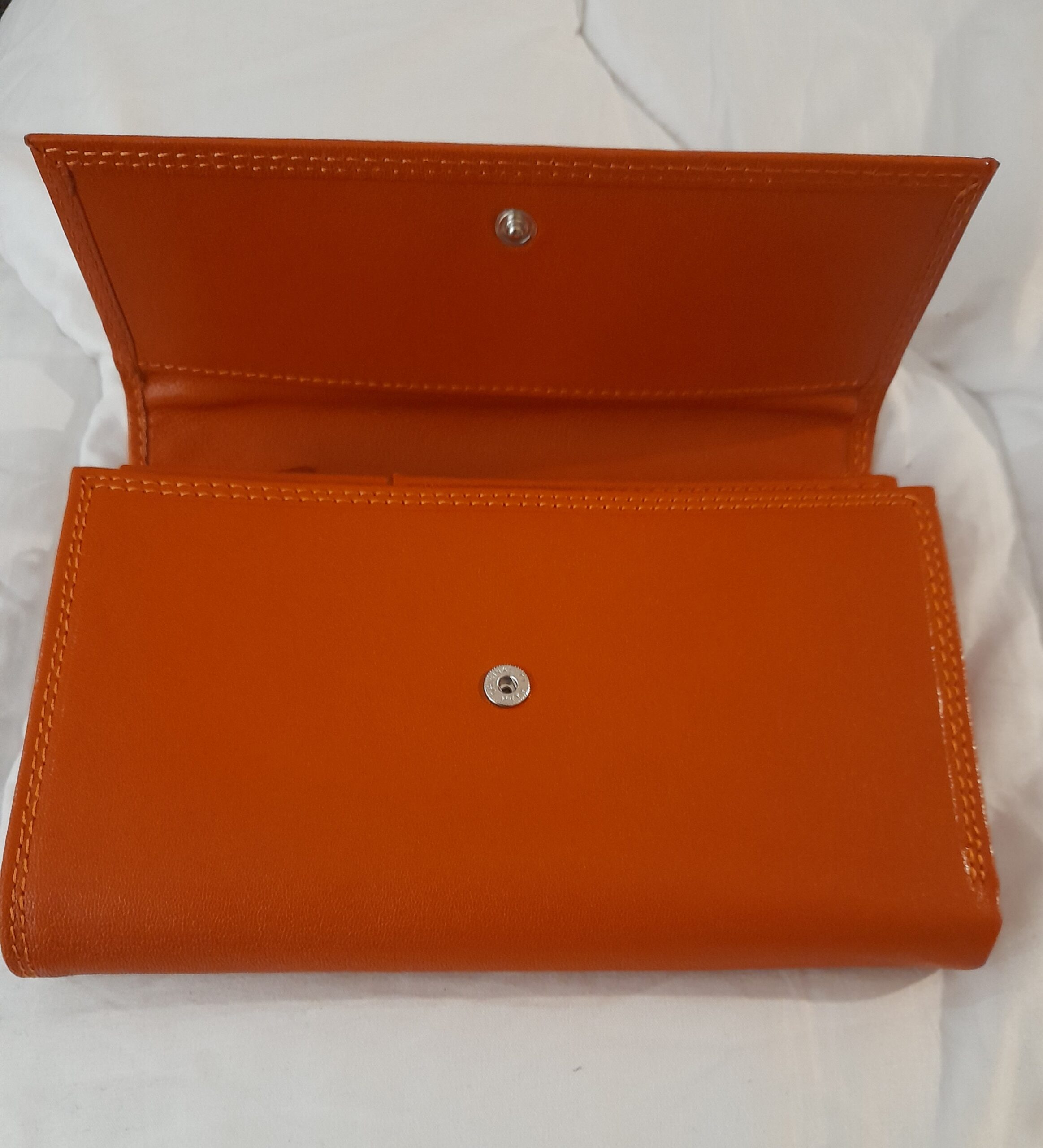 Portefeuille format Paysage COVERI en Cuir véritable (Orange) – Image 2