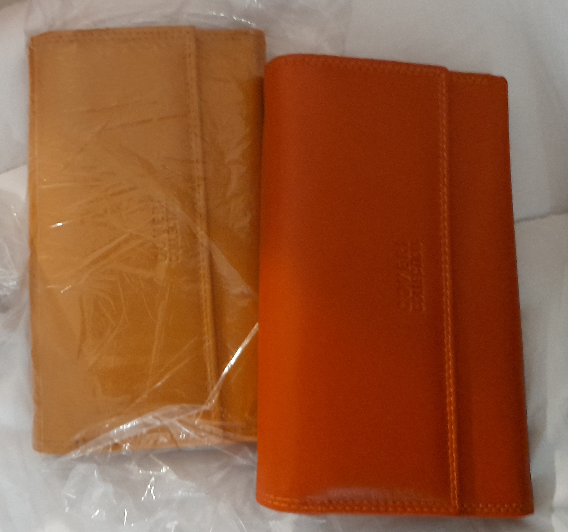 Portefeuille format Paysage COVERI en Cuir véritable (Orange) – Image 6