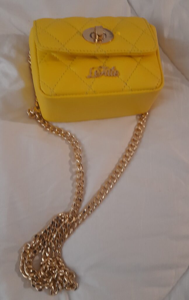 Sac à bandoulière chaîne doré KETTY en cuir matelassé