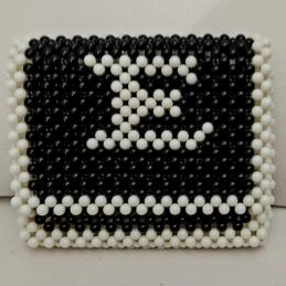 CROSSBODY Mini sac en perles à design bicolore